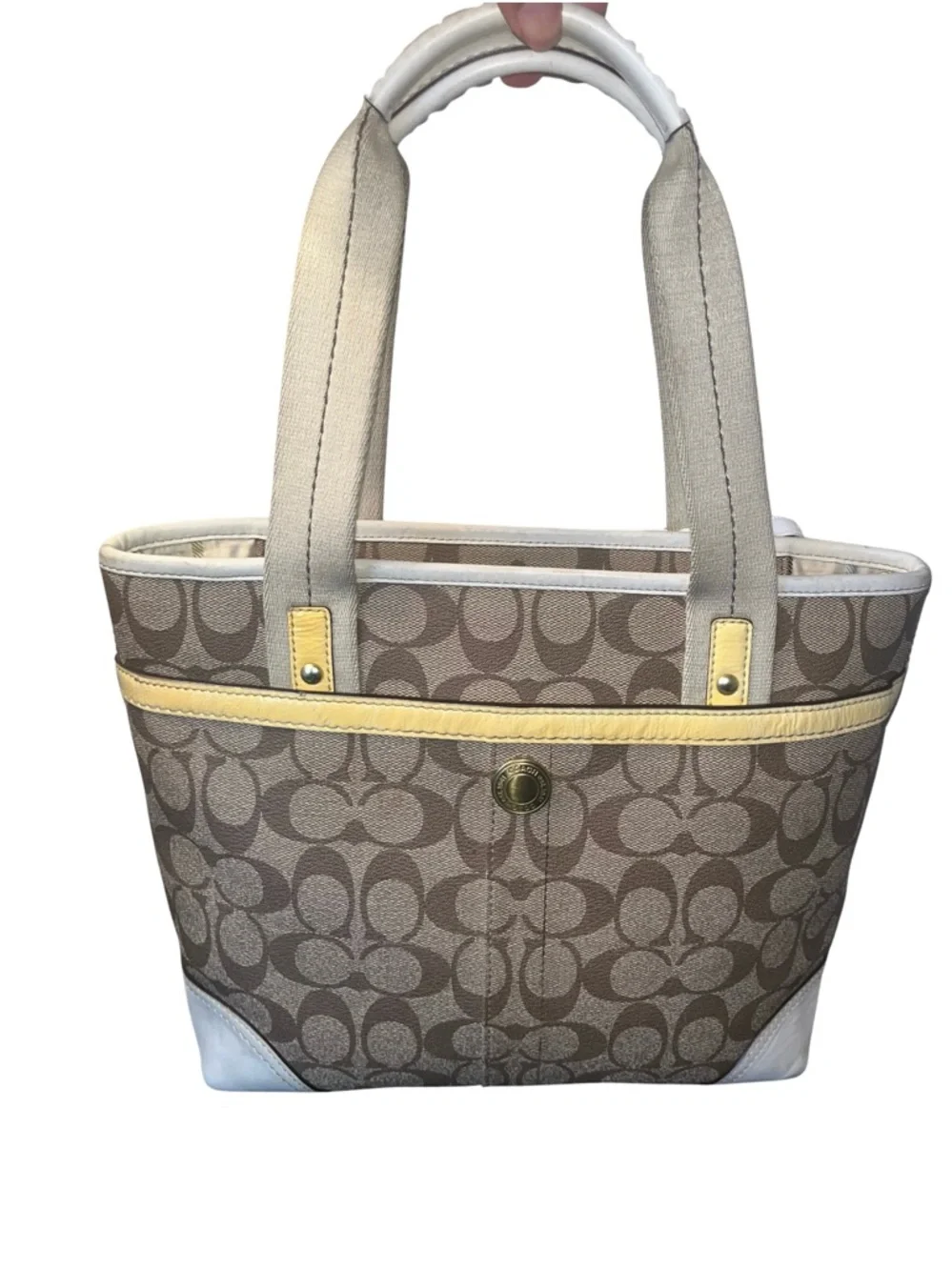 Coach Heritage Stripe Tote - Picture 5 of 17